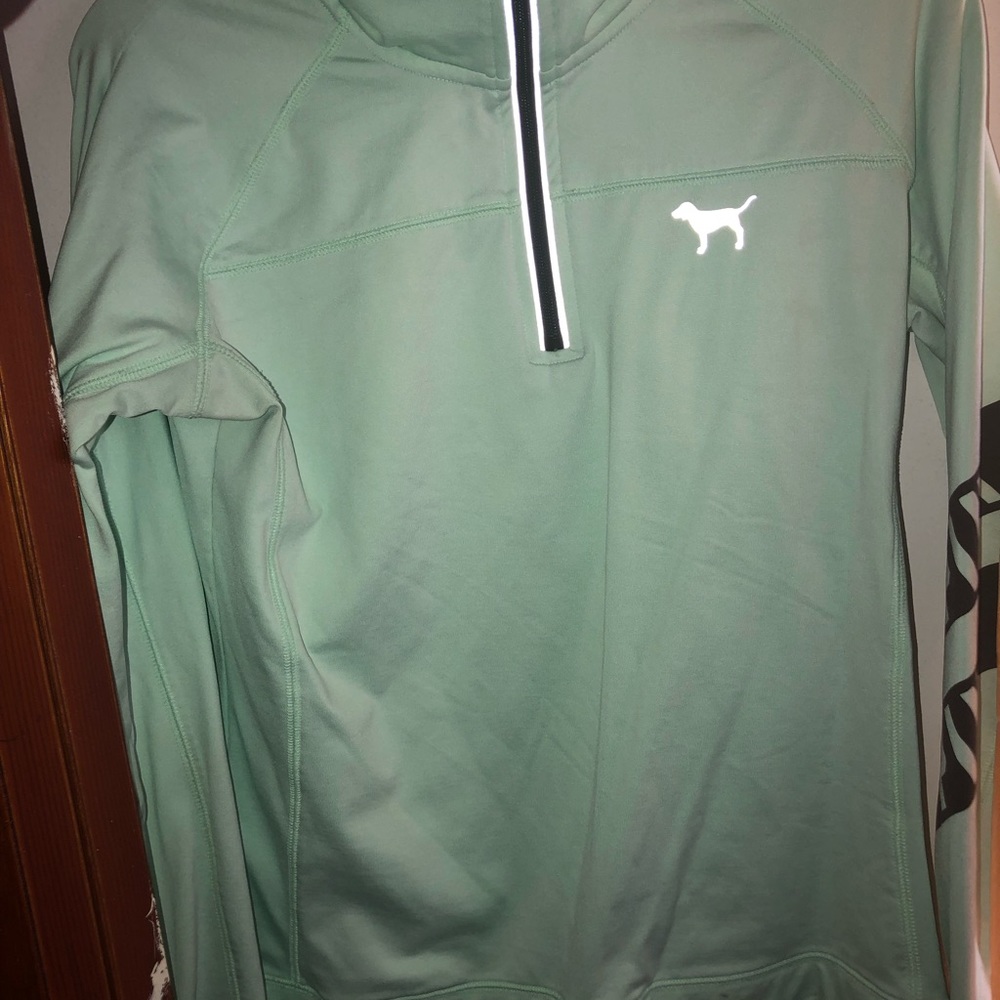 Vs pink reflective quarter zip